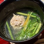 焼鳥 まこ - 三関せり使用のお吸物♬