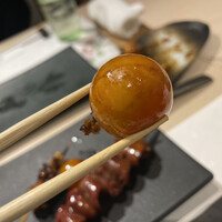 焼鳥 鳥美庵 新宿本店 - タマが落ちちゃった