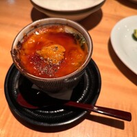 並木橋なかむら - ■海老芋と生うに蕎麦猪口グラタン￥1,000＊１…海老芋のほくほく感と生うにの濃厚な味わいが口の中でとろける、贅沢な一皿。