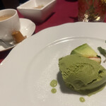 ガフーリオ - 本日のドルチェ（抹茶の焼きメレンゲジェラート）