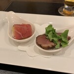 きあっそ - 前菜　生ハム　鴨ロース