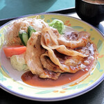 満濃ヒルズカントリークラブ - オリーブ豚生姜焼き