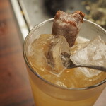 月島もんじゃ もへじ - あんず棒サワー