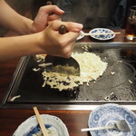 月島もんじゃ もへじ - 明太子もちもんじゃ