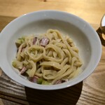 麺や 紀茂登 - まぜまぜ太麺