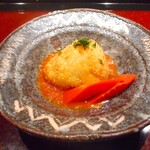 青蓮院門跡前 月おか - 海老芋と伊勢海老のコロッケ、大原人参