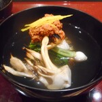 青蓮院門跡前 月おか - セコガニ（ズワイガニの雌蟹）、舞茸、大原のかぶ