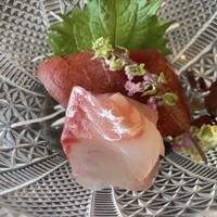 鉄板・懐石 くら馬 - お造り　鮪と鯛