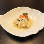 日本料理雲海 - 先付：しらすの卵とじ
