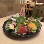 47都道府県の日本酒と炉端焼き 浦島 船橋店 - 刺身5種盛り