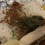 本石亭 - ライスとフライドオニオン？