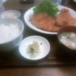 Ichizenya - 豚カツとチキンカツのWカツ定食８８０円