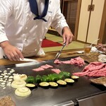 千薫庵 - 目の前で丁寧に焼いてくださります
