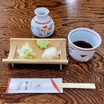 そば処 梅の花 - そばつゆ、薬味