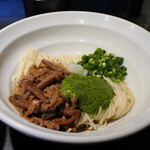 弘明寺丿貫 - 烏賊塩辛→イカゴロと春菊の和え玉