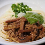 弘明寺丿貫 - 烏賊塩辛→イカゴロと春菊の和え玉