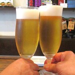 旬彩 天ぷら 心来(しんら） - 乾杯ぁ～イ！