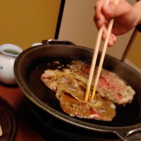人形町今半 本店 - 2階の個室(室料3,300円）でいただく、すき焼　月コース　特上（14,520円+サービス料10%）