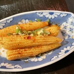 百万馬力 - ヤングコーン 七味醤油 350円