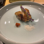 とり やまもと - 程よい脂のある鶏肉　かんずりで