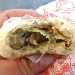 いろは堂 - ねぎみそ おやき（食べかけで失礼します）