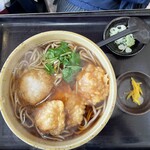 四郎兵衛 - 料理写真:鶏天そば温かいそば、新そば