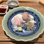 日本料理FUJI - お造り ハタ、ヒラアジ