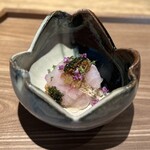 日本料理FUJI - アカムツ 蕪の酢漬け 素揚げブロッコリー