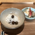 日本料理FUJI - むかごごはん、香の物