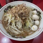 ラーメン二郎 - 小麺半分｡ｳｽﾞﾗﾄｯﾋﾟﾝｸﾞ｡脂ﾏｼﾏｼ｡