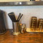 中華蕎麦 柳 - 卓上調味料