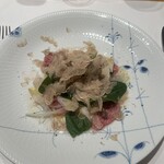 銀座 ひらやま - 牛刺し白トリュフ乗せ