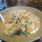 ラーメン仙花 - 味噌タンメン 1000円 並ライス 150円