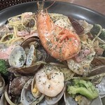 pasta家 - エビとブロッコリーのアーリオオーリオ ¥1,450
      トッピングあさり ¥600
      トッピングベーコン ¥300