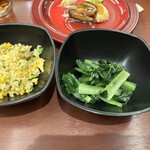 グルメバイキング オリンピア - 炒飯　青菜の塩味炒め 中国酒の香り