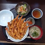 てんよし - スペシャル海老天丼特盛　ご飯普通盛り