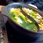 しゃぶ葉 - いつもの豚バラ鶏肉食べ放題です！