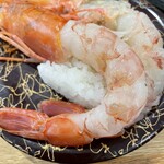 市場寿し - 生赤エビ(頭のエビ味噌がたっぷり濃厚)