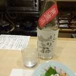 割烹 大田川 - にごり芋：何故か瓶まで透明（笑