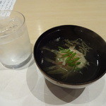 割烹 大田川 - 薩摩赤貝のしんじょ＆ジュンサイの吸い物