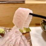 穴子料理と地酒 浅草 川井 - 松川鰈のエンガワ