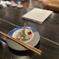ととら - 山椒がはいっているのかな？柿の白和え。