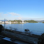 ホテル鞠水亭 - 部屋から見た 朝の浜名湖