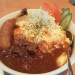 アパッシュ - オムハヤシ　大盛　骨付きフランク付き