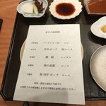 京町堀 なかむら - 本日の銘柄豚と部位