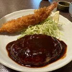 ごはん屋さん - ハンバーグ＆特大エビフライ