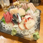 Sashimi to Nihonshu Nami ni Chidori