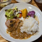 キッチン ブルー グローブ - 再びワンプレート