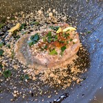 ビストロ アマファソン - ３・海老芋とひき肉のコロッケ風　椎茸のソース　ガラムマサラでスパイシーさをプラス　