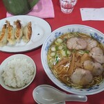 中華そば　まるせい - 定食① チャーシューメン(大)に変更